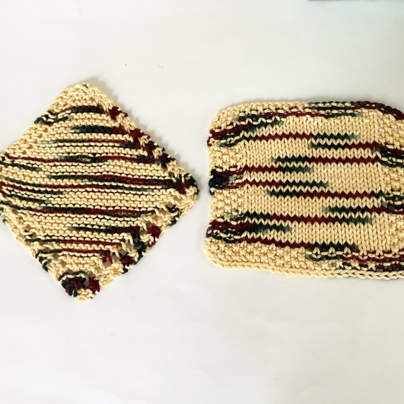 Baby Washcloth Hand Crafted Yellow Maroon Green Cotton Gift Bath Essentials - Picture 4 of 12